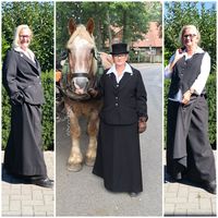 Maßanfertigung - Damen Kutscherkostüm aus Trevira Stoff, vierteilig